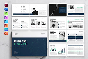 Business Plan Template Landscape, a Brochure Template by DesignCrest