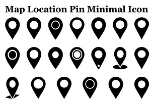 Map Location Pin Minimal Icon Bundle, an Icon by hafijul