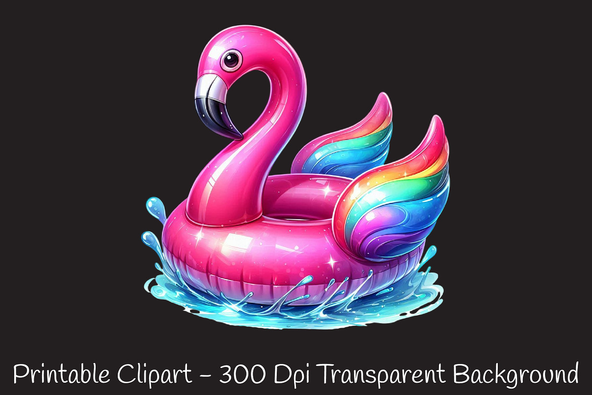 Summer Pool Party Clipart, an Illustration by RobertsArt (Photo 2 of 7)