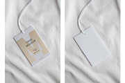 Clothes label tag blank white mockup, an Advertising Mockup by Olha Klein (Thumbnail 1 of 3)