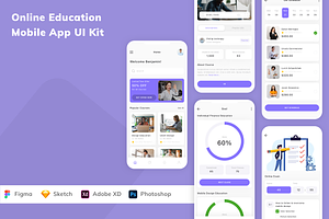 Online Education Mobile App UI Kit