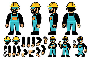 Construction worker vector, an Illustration by ZinetroN
