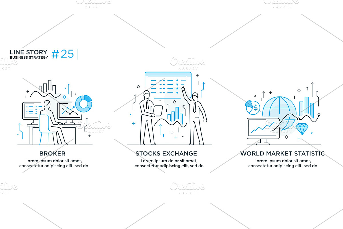 Set of illustrations concept with, a Finance Illustration by turbodesign