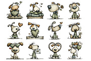 Valentines Dog Clipart, an Illustration by Design Market (Thumbnail 3 of 3)