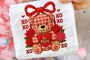 Coquette Valentine Teddy Bear PNG, an Illustration by CreationArt (Thumbnail 1 of 6)