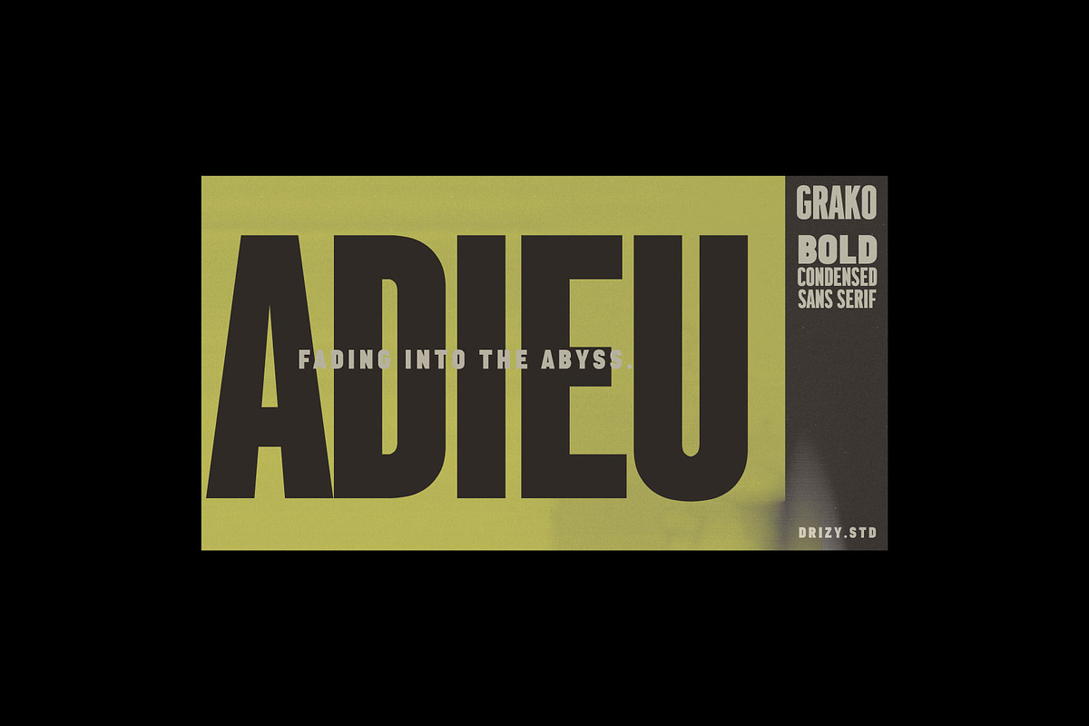 Grako - Bold Condensed Variable Font, a Sans Serif Font by Drizy (Photo 9 of 9)