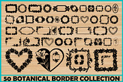 50 Botanical Border Collection Bundl, an Illustration by Creativeshirt (Thumbnail 1 of 4)