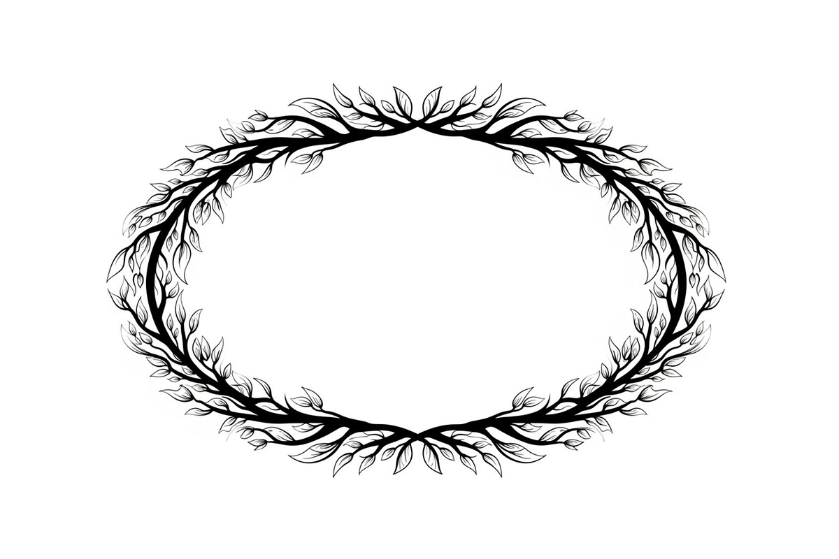 Nature Wreath Frame Vector Bundle, an Illustration by jahid234 (Photo 18 of 51)