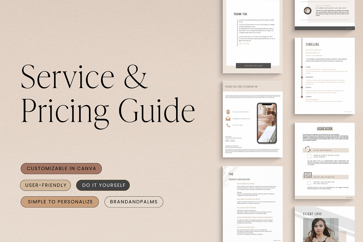 Service & Pricing Guide, a Templates & Theme by Brand & Palms (Photo 1 of 6)