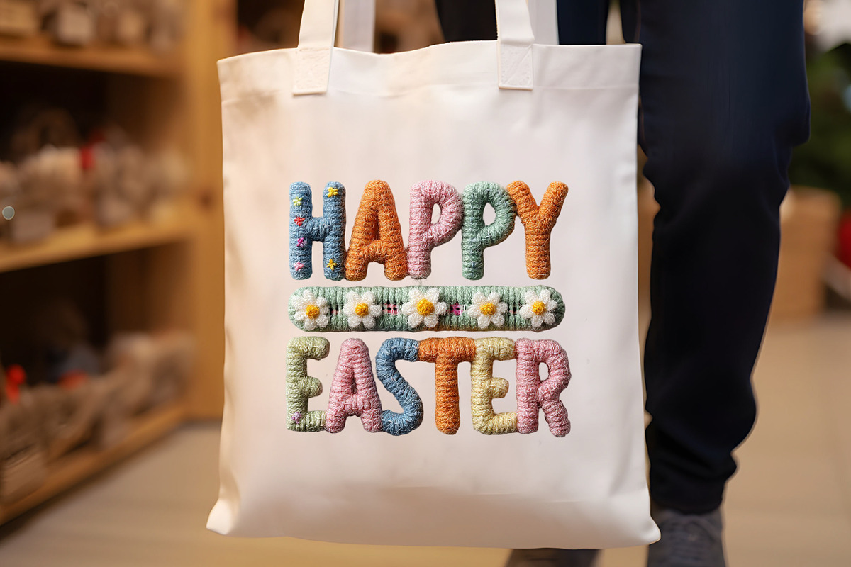 Latch Faux Yarn Happy Easter Day Bun, an Illustration by Designworld (Photo 2 of 7)