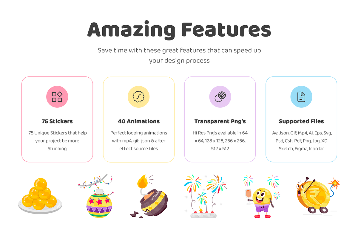 Animated Diwali Stickers, an Emoji Icon by Vectors Market (Photo 2 of 7)