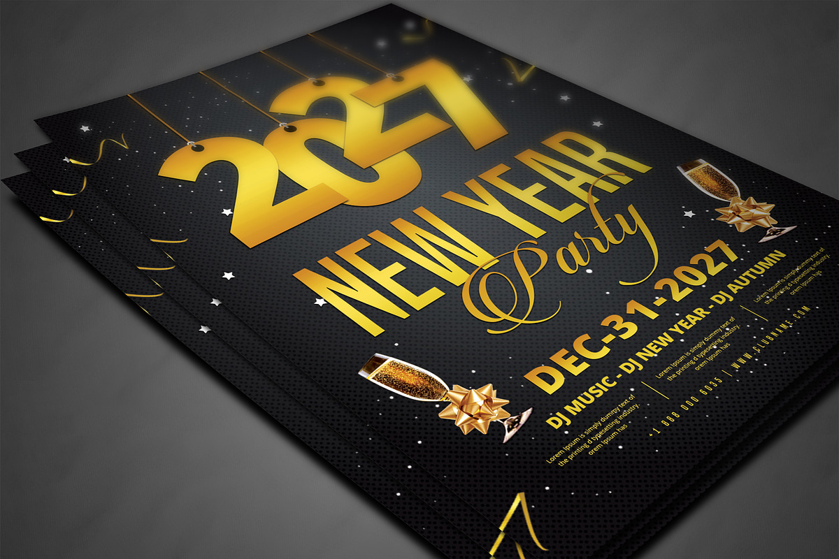 New Year Flyer, a Flyer Template by AfzaalGraphics (Photo 3 of 4)