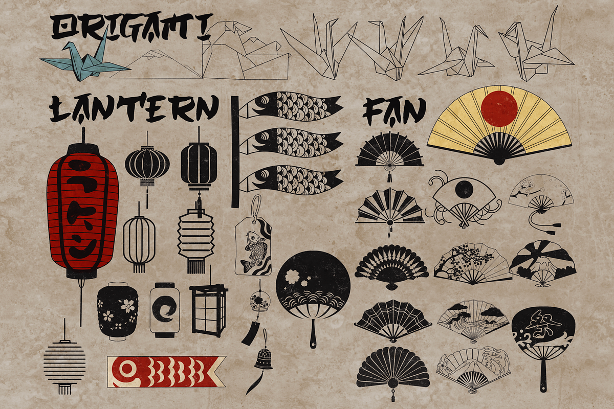 Japan traditional elements Procreate, a Brush Add-On by TheWhiteCatLab (Photo 13 of 20)