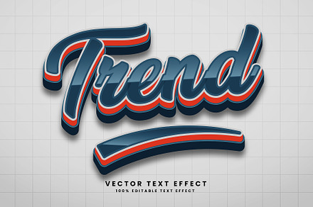 Trend Vector 3d Text Effect