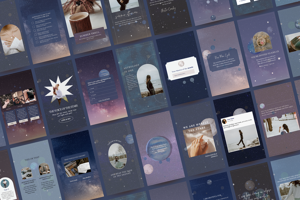 Astrology Instagram Canva Templates, a Social Media Template by Story Native (Photo 3 of 8)