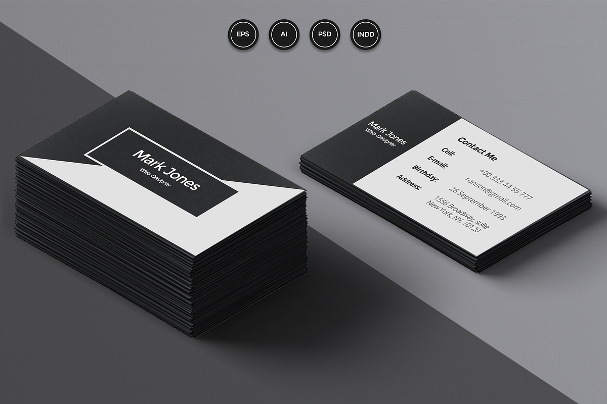 Business Card - Mark, a Business Card Template by 3Angle (Photo 2 of 2)