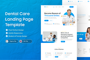 Dental Care Medical Web Ui Design