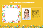 Folksy Florals Drawing Templates, an Illustration by On the Mark Designs (Thumbnail 7 of 15)