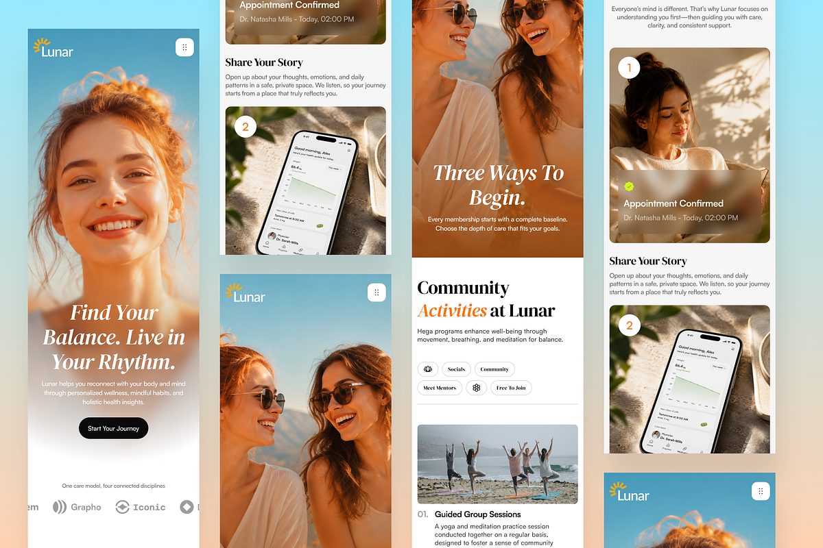 Lunar - Mental Health Website, a Landing Page Template by SLAB! Design (Photo 5 of 5)