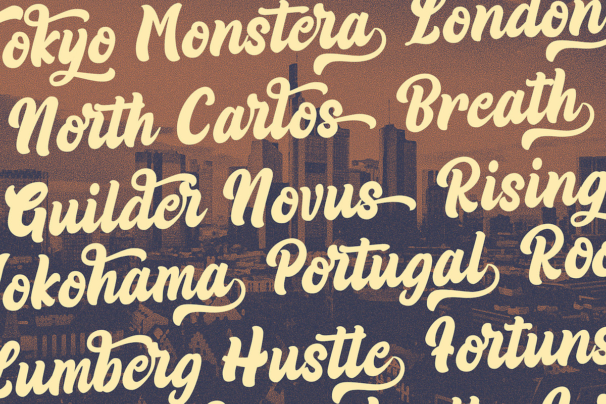 Rizta Hafiq - Retro Bold Script Font, a Script Font by StringLabs (Photo 10 of 14)