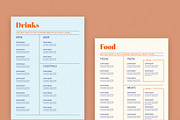 Blue, Cream and Red Menu, a Templates & Theme by wavebreak (Thumbnail 1 of 2)