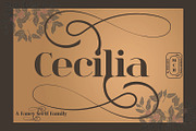 Cecilia | Fancy Serif Family, a Serif Font by MchCrafter (Thumbnail 1 of 15)
