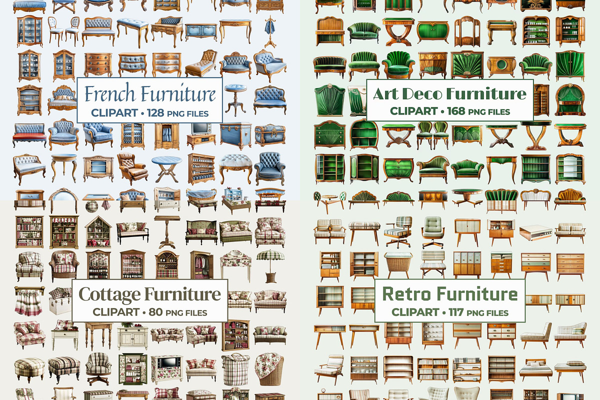 Furniture Clipart Mega Bundle, an Object Graphic by Project Deco (Photo 3 of 5)