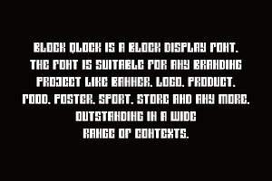 Block Qlock - Thick & Condensed Font