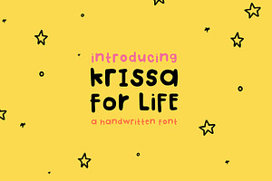 Krissa For Life Handwriting Font