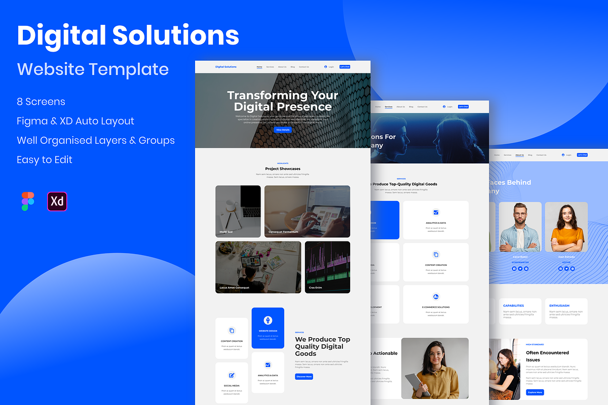 Digital Solutions - Website Template, a Wireframe Template by RPWDS (Photo 1 of 5)