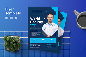 World Health Day Flyer, a Flyer Template by Annora Studio