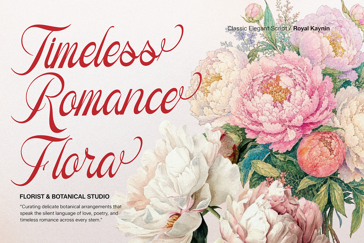 Royal Kaynin Classic Elegant Script, a Script Font by gracetype_studio (Photo 3 of 11)