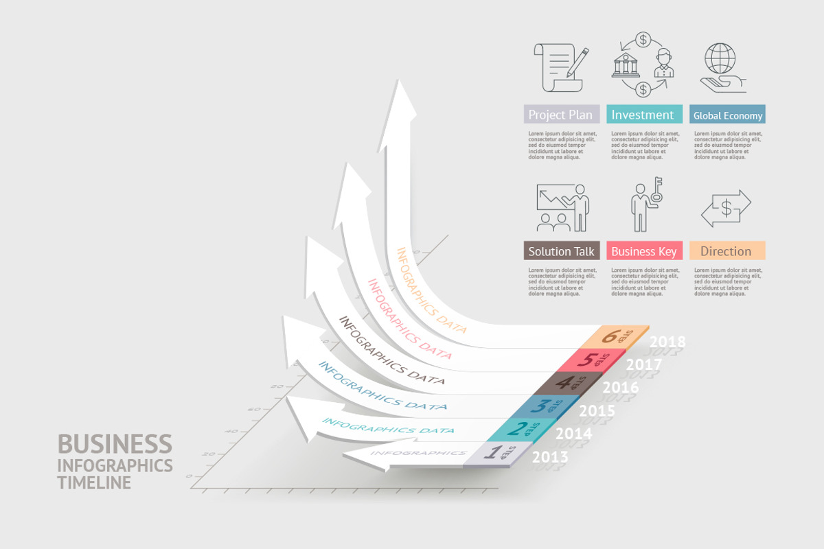 Business Arrows Infographics., a Templates & Theme by Graphixmania