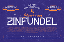 ZINFUNDEL - Retro Font Duo