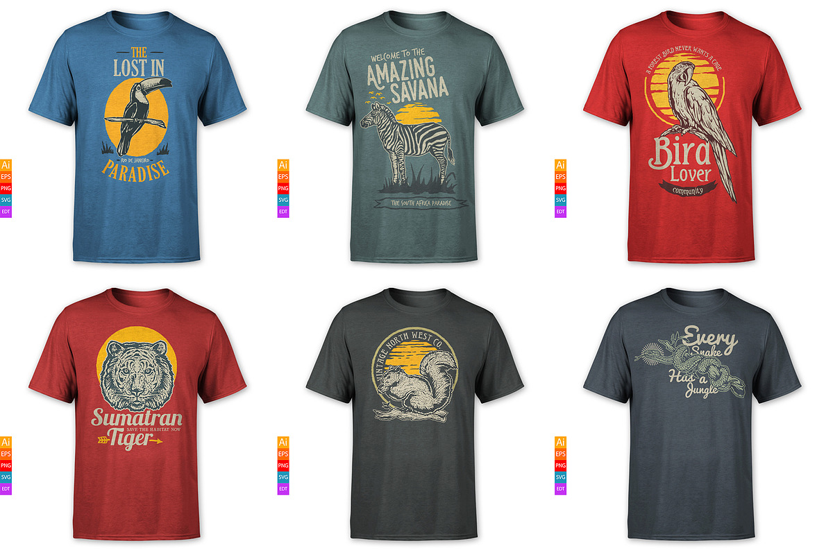 100 T-Shirt and Merchandise Graphics, an Animal Illustration by TSV Art Collective (Photo 7 of 23)