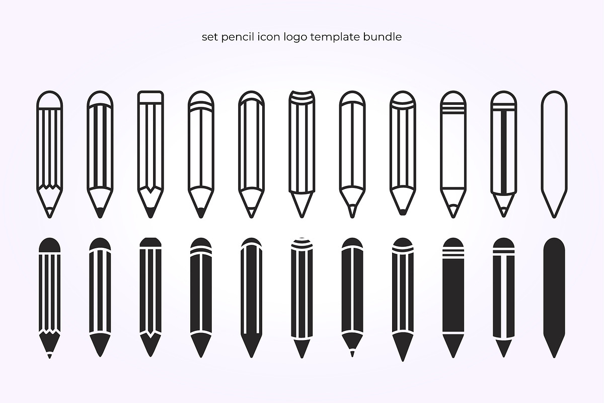 Set Bundle Pencil Logo Template Icon, a Branding & Logo Template by Pyruos ID