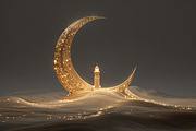 Golden crescent moon sculpture, a Background Photo by shahsoft (Thumbnail 2 of 2)
