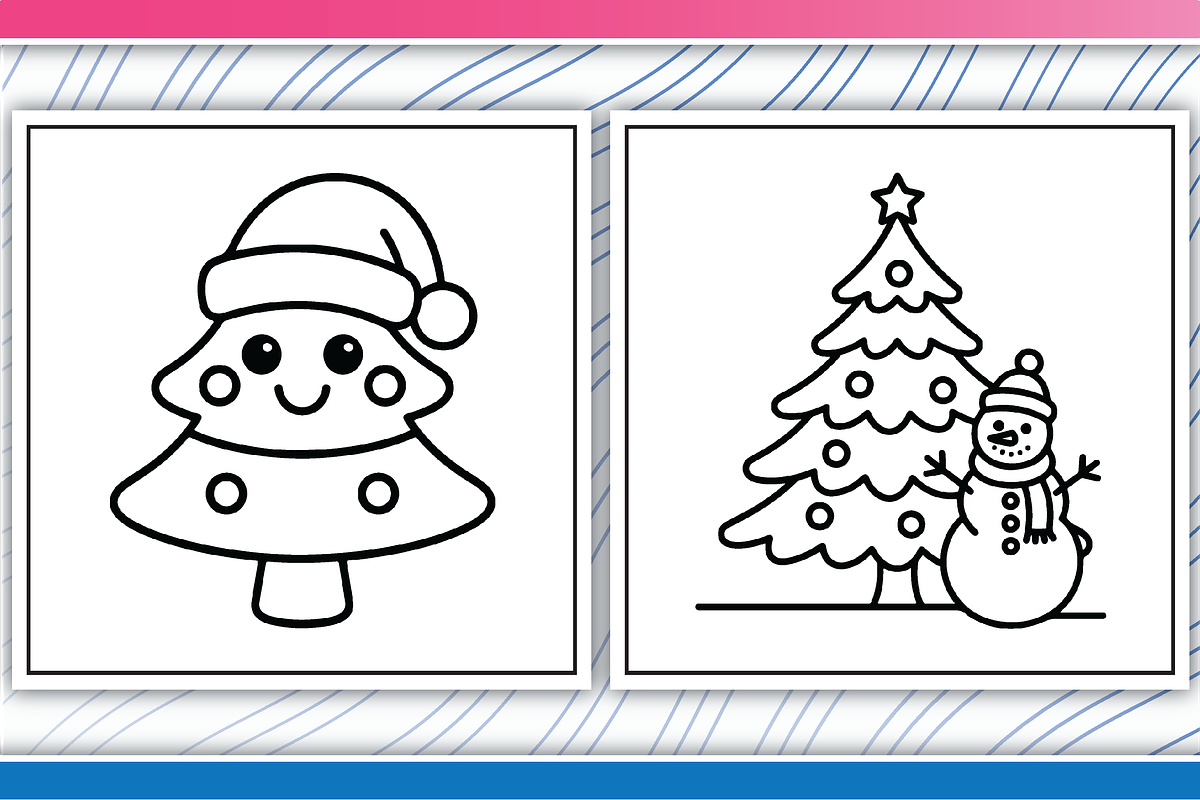 Christmas Tree Coloring Pages, an Illustration by LightExpress (Photo 3 of 7)