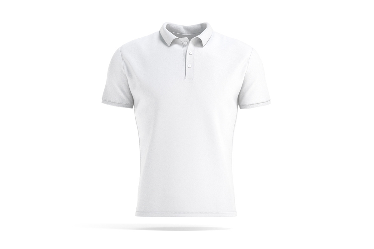 White Men's Polo Shirt 3D Model, an Object 3D Model by rebrandy (Photo 1 of 9)
