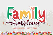 Family Christmas Font Duo, a Script Font by AnningArts (Thumbnail 1 of 11)