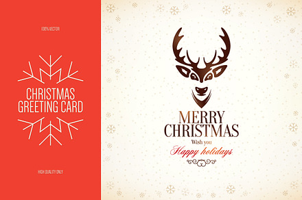 Christmas and New Year greeting card, a Card Template by Restaurant Menu & Logos