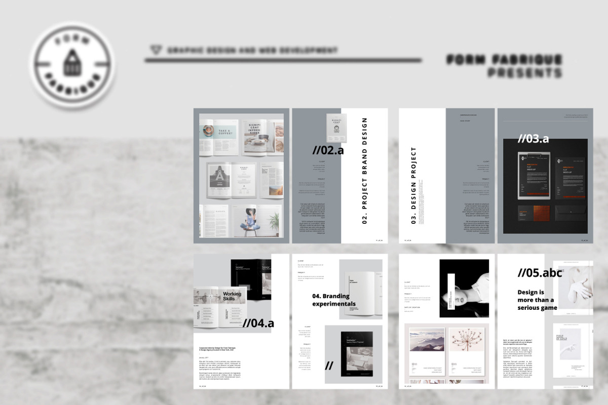 Rawz Portfolio, a Brochure Template by Form Fabrique (Photo 9 of 11)