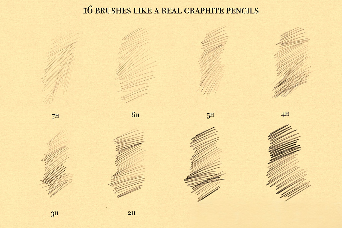 Graphite Pencils for Procreate, a Brush Add-On by PaperMoon (Photo 3 of 7)