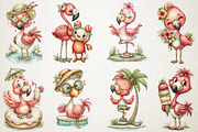 Whimsical Flamingo Pool Summer PNG, an Illustration by RobertsArt (Thumbnail 3 of 5)