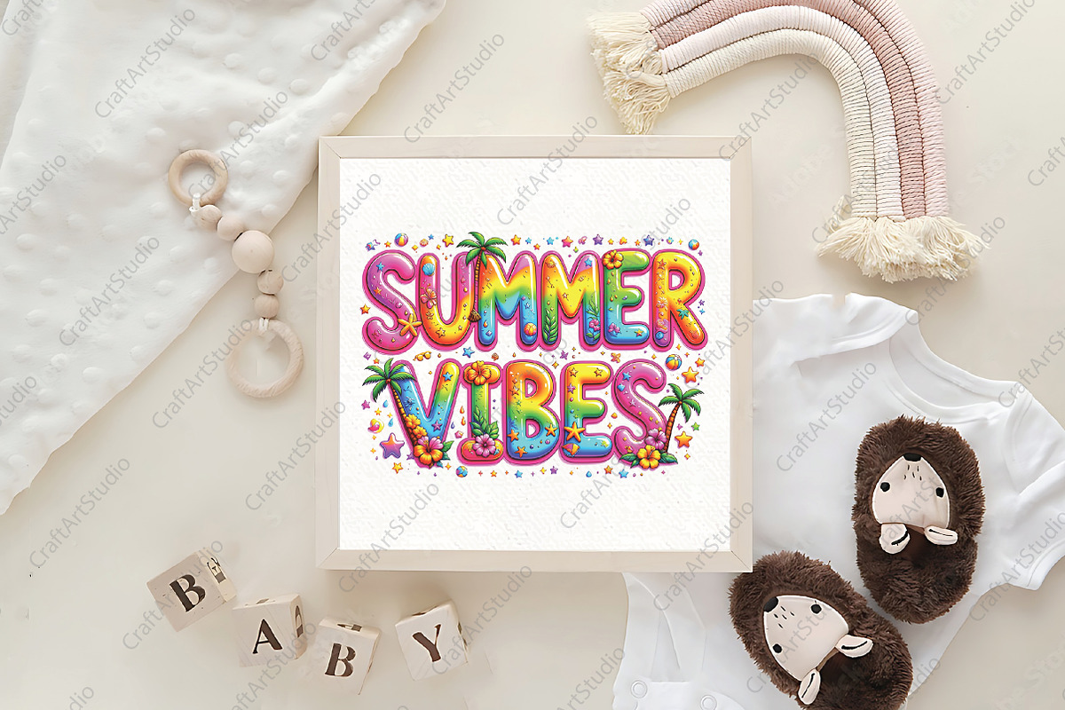 Colorful Summer Png Summer Vibes PNG, an Illustration by CraftArtStudio (Photo 4 of 4)