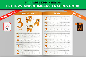 KDP Letter and Number Tracing Book
