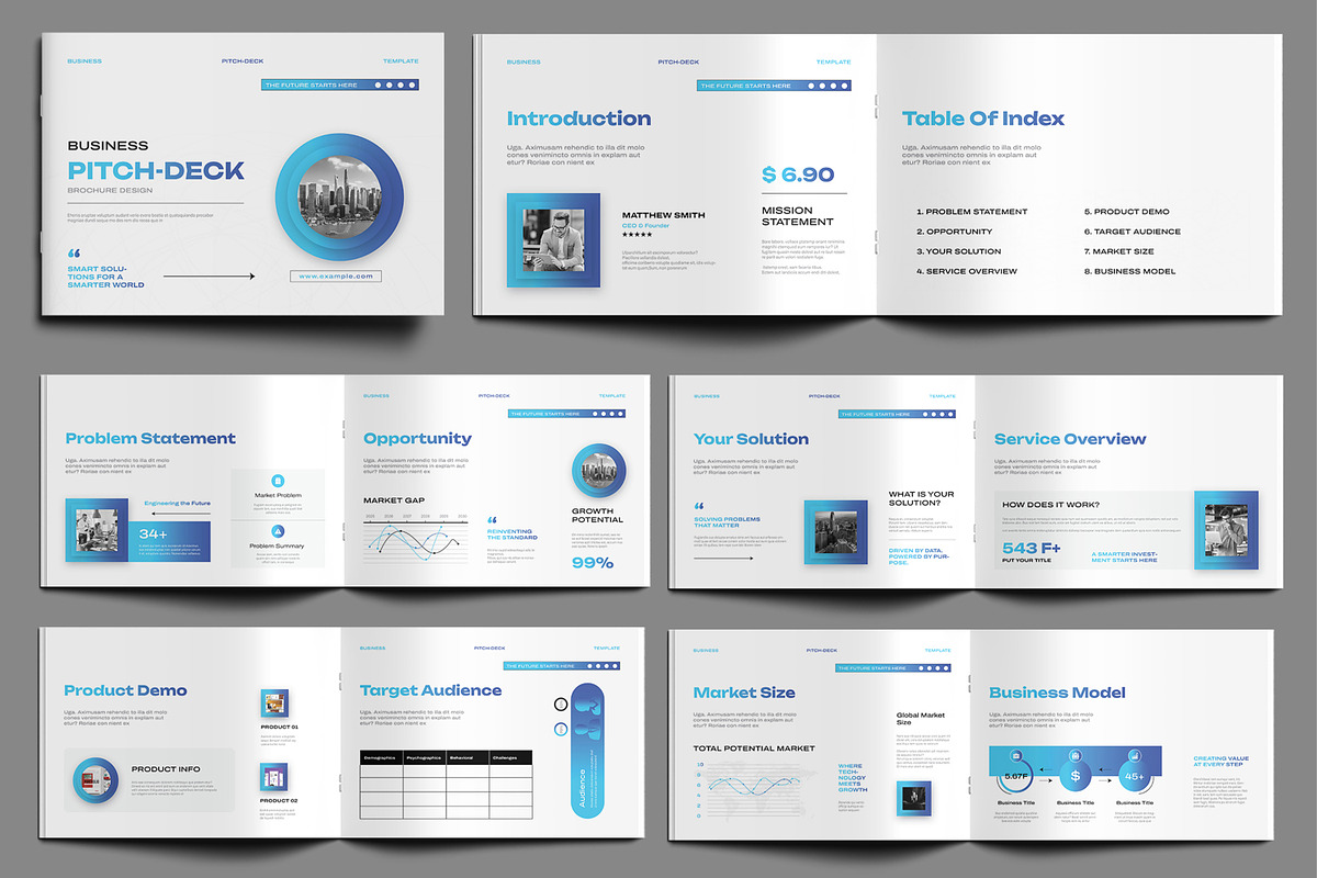 Business Pitch Deck Book Template, a Brochure Template by MightyDesign (Photo 1 of 9)