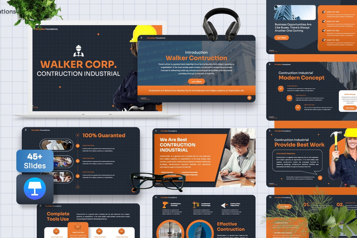 Walker - Contruction Keynote, a Presentation Template by Dhabee (Photo 1 of 8)