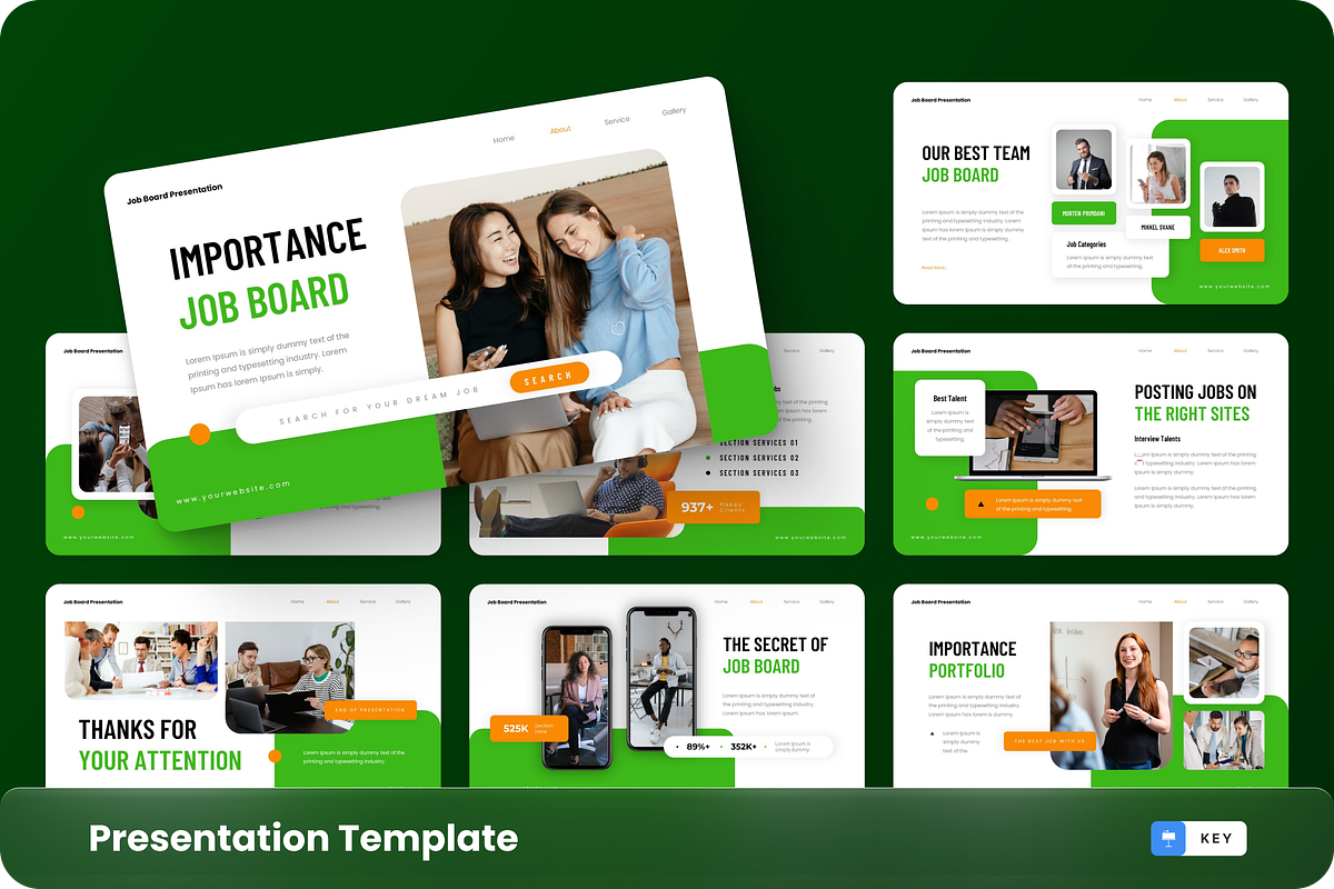 Importance Job - Job Board Keynote, a Presentation Template by GraphauseProject (Photo 1 of 6)