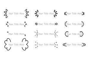 Title frames doodle style. Isolated, an Illustration by LadadikArt